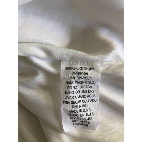 Just Me Women's White Knit Off the Shoulder Midi Dress Size L - Picture 6 of 8